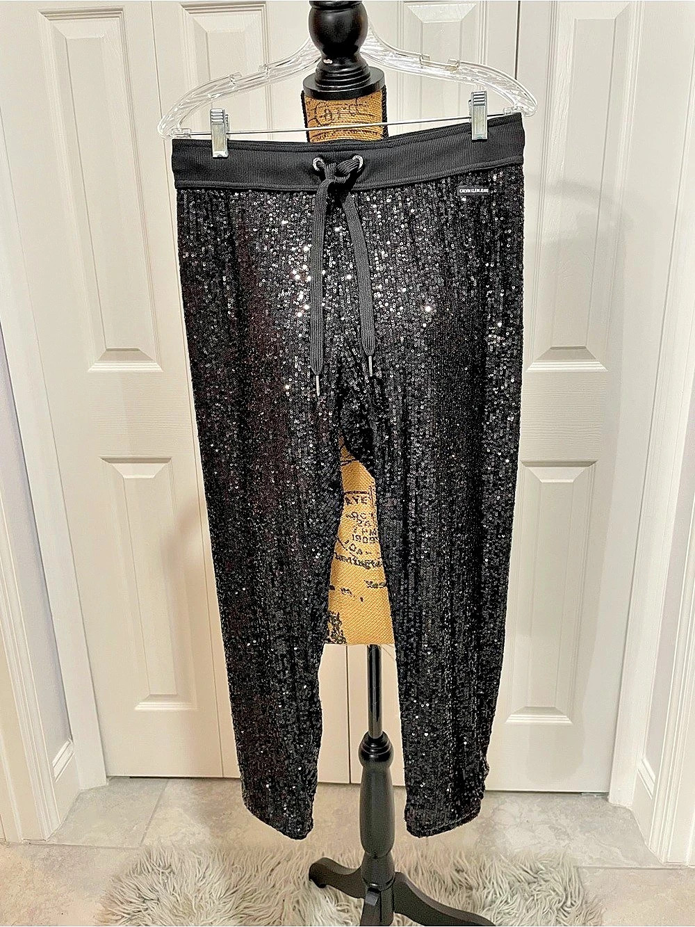 Calvin Klein Jeans Black Sequin Joggers